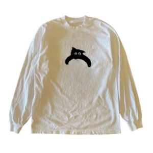 Oversize Cat Print Casual Long Sleeve